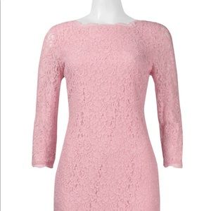 Adrianna Papell Pink Lace Dress 12